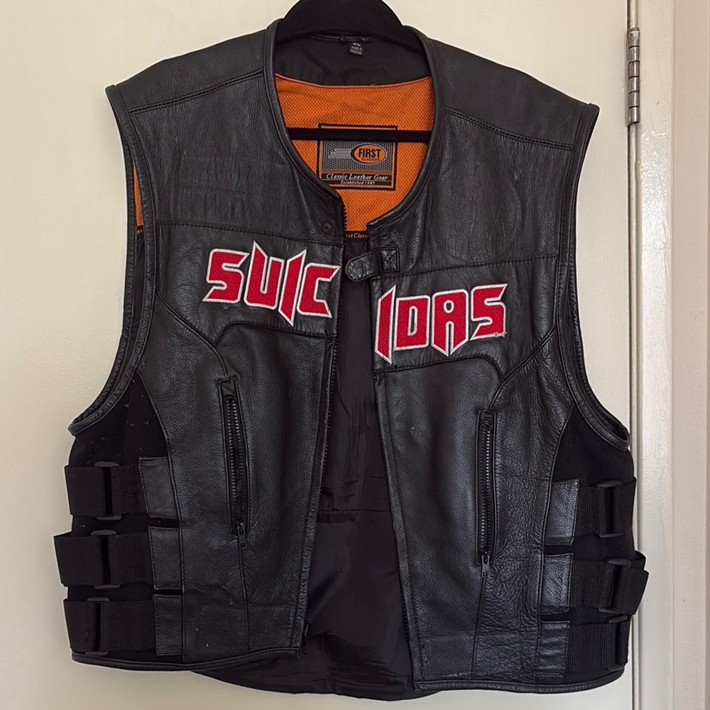 Black Leather Vest